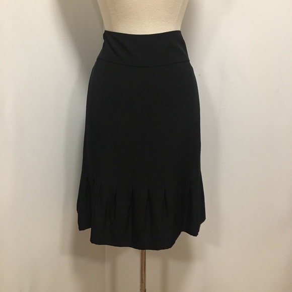 CHANEL silk COCO Mark Roll skirt P13253 black 38 main image 1
